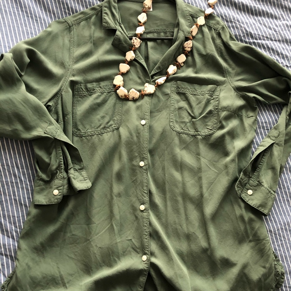 Green blouse